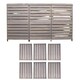image 2 of 2.03m x 1.14m Large Grey Wooden Outdoor Garden Triple Wheelie Bin Store Storage for 3 Bins with Back Panels