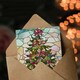 image 3 of Stained Glass Decorated Tree with Presents For Her Woman Xmas Festive Christmas Card