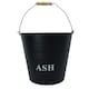 image 4 of Metal 12 Litre Cap Ash Bucket with Lid Fireplace Fireside Bin Scuttle Holder Coal