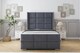 image 1 of Sloomy Beaumont Steel Plush Bed Frame With Mattress With 50"  Upholstered Wingback Headboard 3' Single
