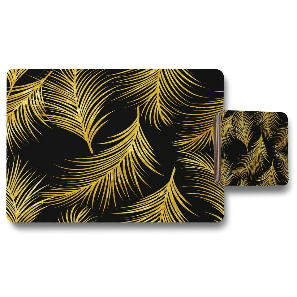 image 1 of Golden Tropical (Placemat & Coaster Set)