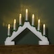 image 9 of 40cm Battery Operated Light up White Wooden Christmas Candle Bridge with 7 Warm White LEDs
