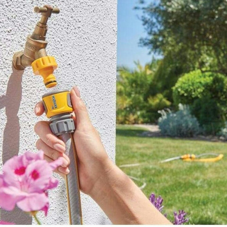 image 1 of Hozelock Hose Fitting - Yellow/Grey - One Size