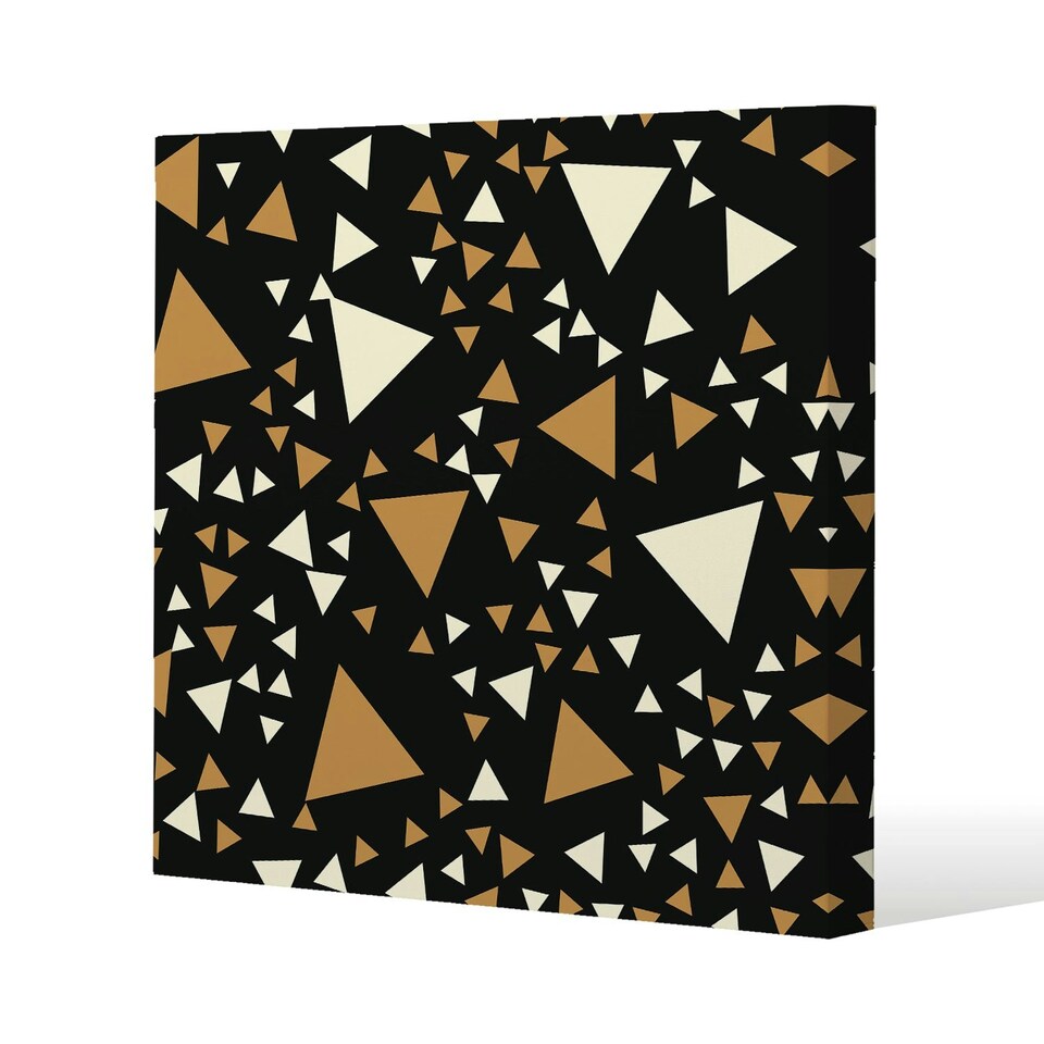 image 1 of Triangles on Black (Canvas Print) 127 x 127 x 4cm