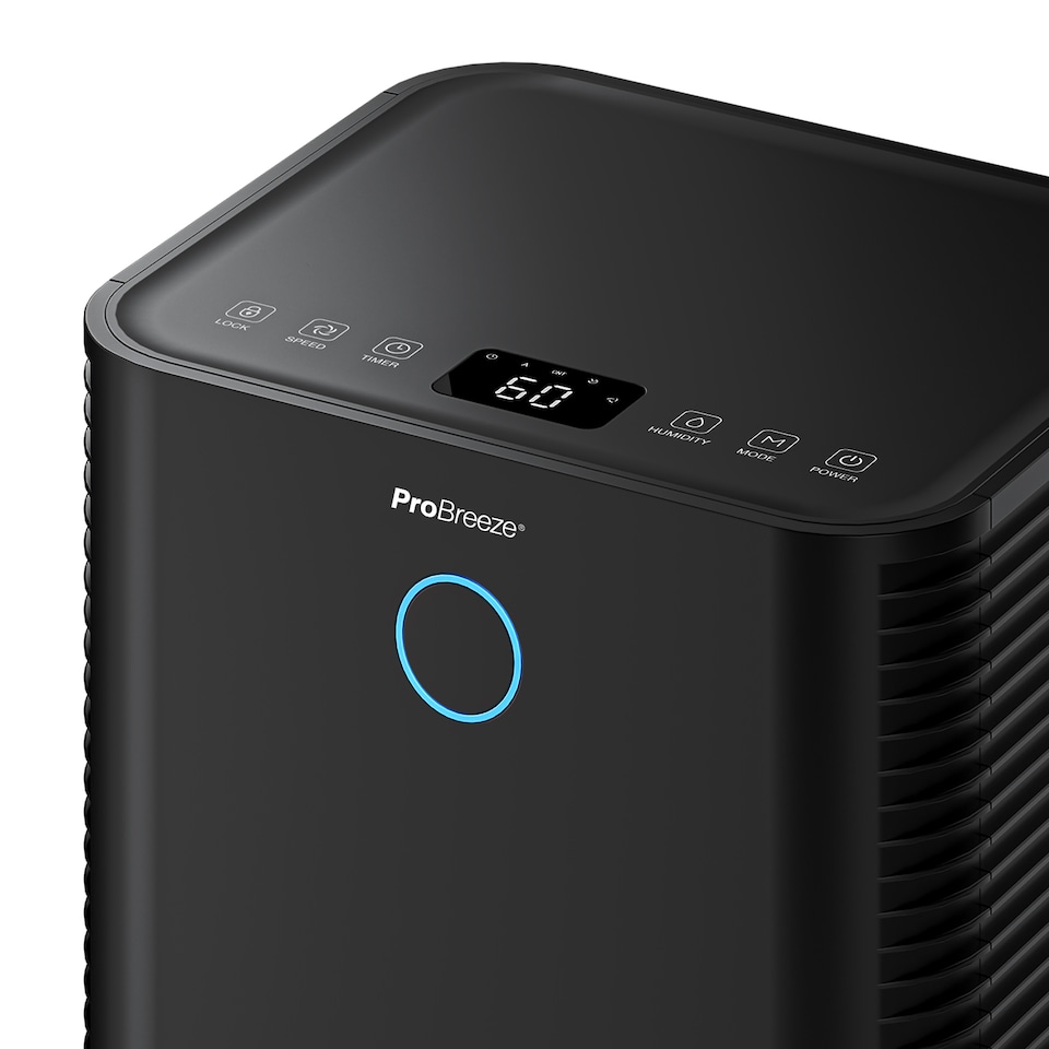 image 1 of Pro Breeze OmniDry 12L Quiet Dehumidifier with Max Extraction - Black