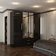 image 2 of Sliding Wardrobes 4U High Gloss Wardrobe Range with Mirror and Silver Handles - 2 3 or 4 Door Sizes White Black or Grey Finish | Black | Black 160cm