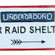 image 2 of Underground Air Raid Shelter Cast Iron Sign Plaque London Wall House Garden