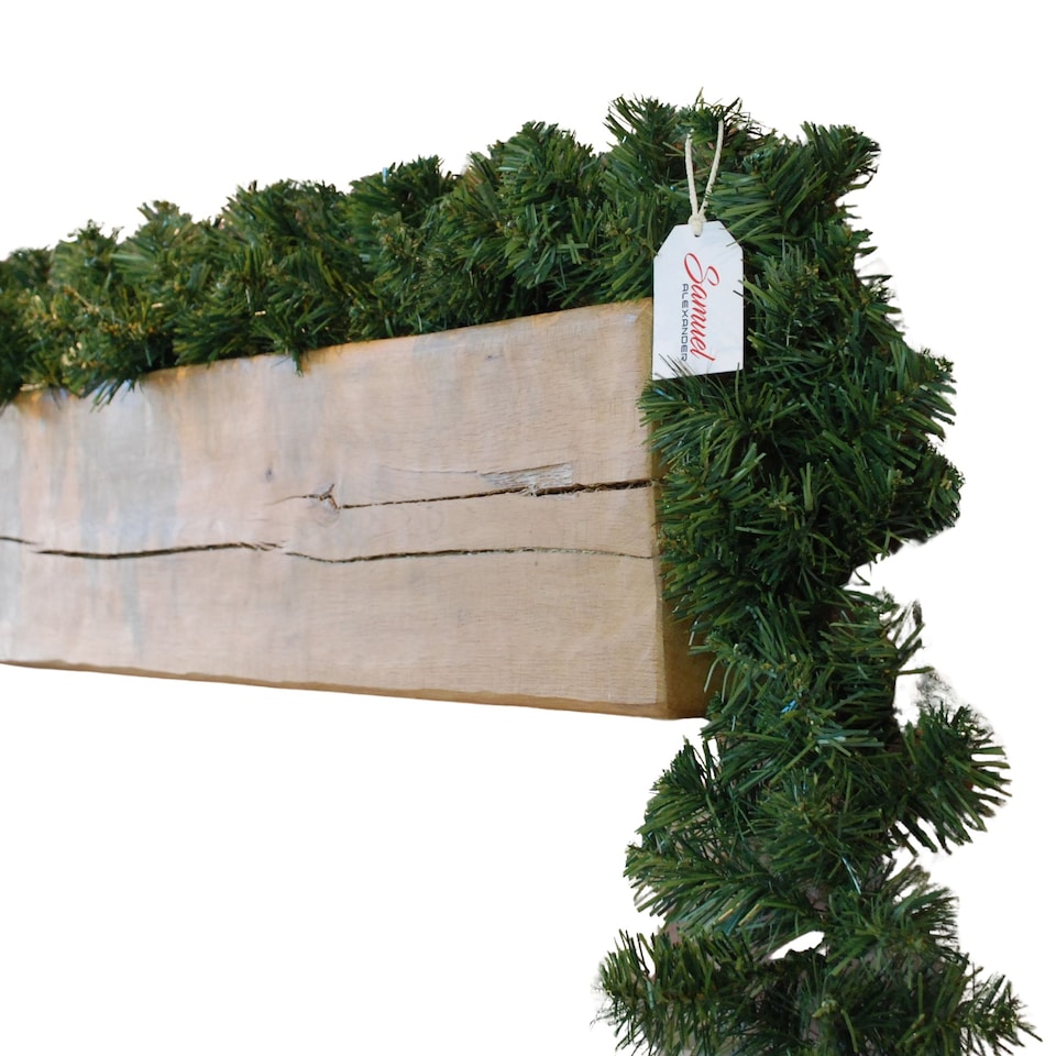image 1 of 2 Pack 270cm (9ft) x 20cm Imperial Pine Christmas Garland Decoration Plain Green
