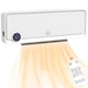 image 1 of HOMCOM Wall Downflow Heater 2 Heat and Fan 1000W2000W, Electric Space Heater with Timer Remote Oscillating, for Bedroom Home Office, White