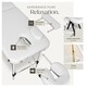image 3 of Massage Table - 3-zone bed with aluminium frame, 5cm pad, folding, adjustable | White | white | 1