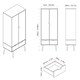 image 2 of Malmo 2 Door 2 Drawer Wardrobe with Scandi Legs Cupboard Hanging Rail 180cm | Multi | Grey Black | 1