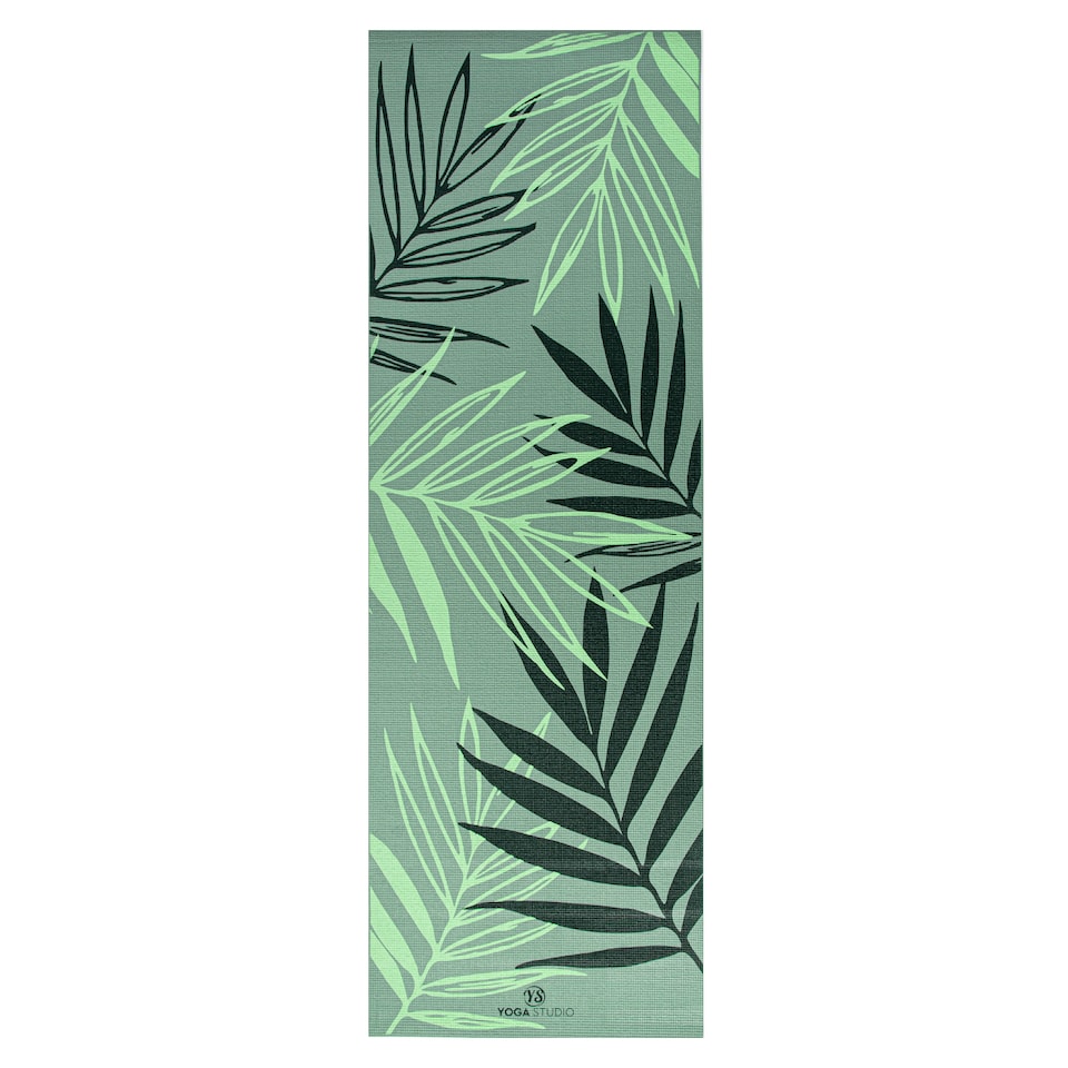 image 1 of Yoga Studio Designed Sticky Yoga Mat 6mm - Sage Green Mat Paradise Palm | Multi | Sage Green Mat Paradise Palm | 183cm x 61cm x 6mm