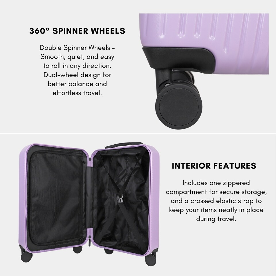 image 1 of 4 Piece Hard Shell Luggage Suitcase Set | 14'/20'/24'/28' Suitcases