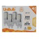 image 1 of UniBulb LED G9 200lm 1.8W 2700K (Warm White) Light Bulb - Pack of 4