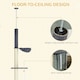 image 4 of PawHut 5 Tier Cat Climbing Tower, 240-270cm Height Adjustable, Dark Grey