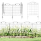 image 1 of Outsunny Garden Decorative Fence 4 Panels 44in x 12ft Steel Wire Border Edging