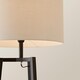 image 5 of ValueLights Hiru Black 3 Tier Shelf Floor Lamp Grey Shade & Bulb | Grey