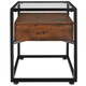 image 2 of Nightstand with glass surface and drawer Brown | Dark Wood