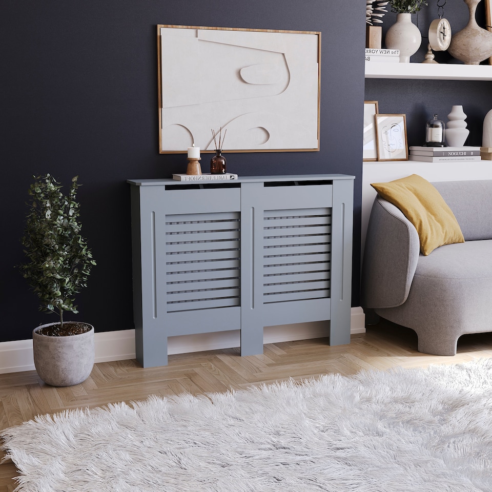 image 1 of Vida Designs Milton Radiator Cover Grey, Medium