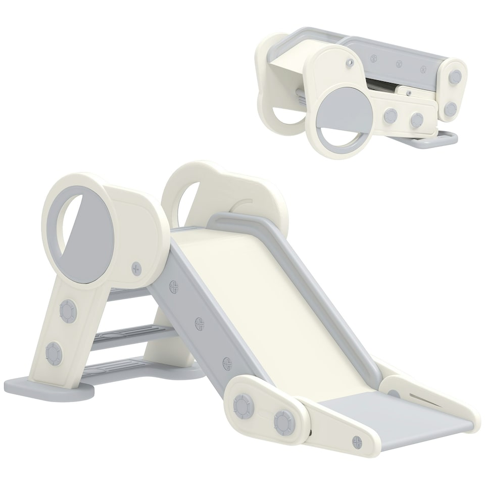 image 1 of AIYAPLAY Foldable Kids Slide, Baby Slide for 1.5-3 Years, Grey