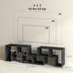 image 3 of HOMCOM TV Unit for TVs up to 75 Inches, Free Combination TV Stand, Black