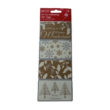 Pack of 20 Co-ordinating Christmas Gift Tags
