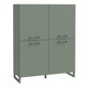 image 1 of Sali 4 Door Highboard in Sage Green