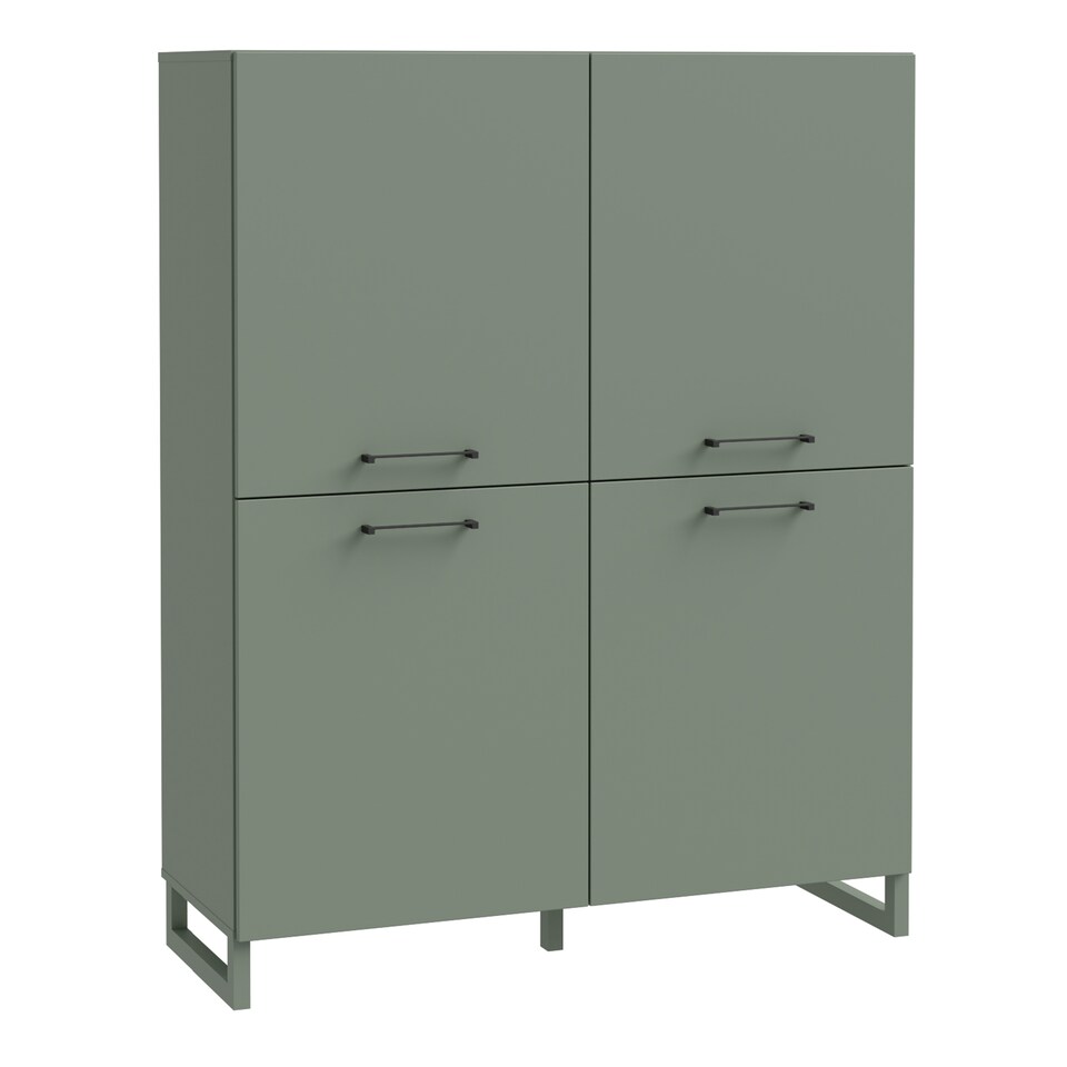 image 1 of Sali 4 Door Highboard in Sage Green