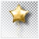 image 1 of Golden star balloon (Picture Frame) White | XS