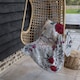 image 4 of Red & White Winter Floral Blanket | Multi