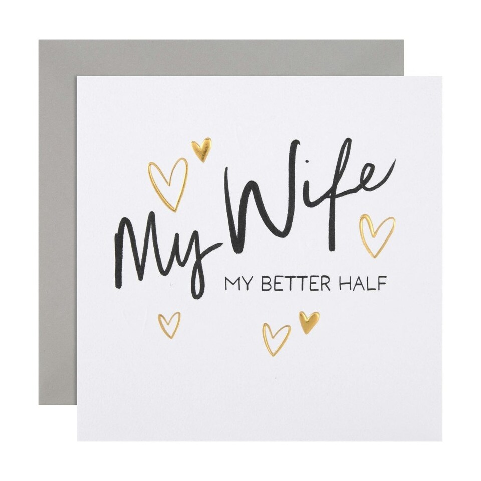 image 1 of Typography Design Wife Birthday Card