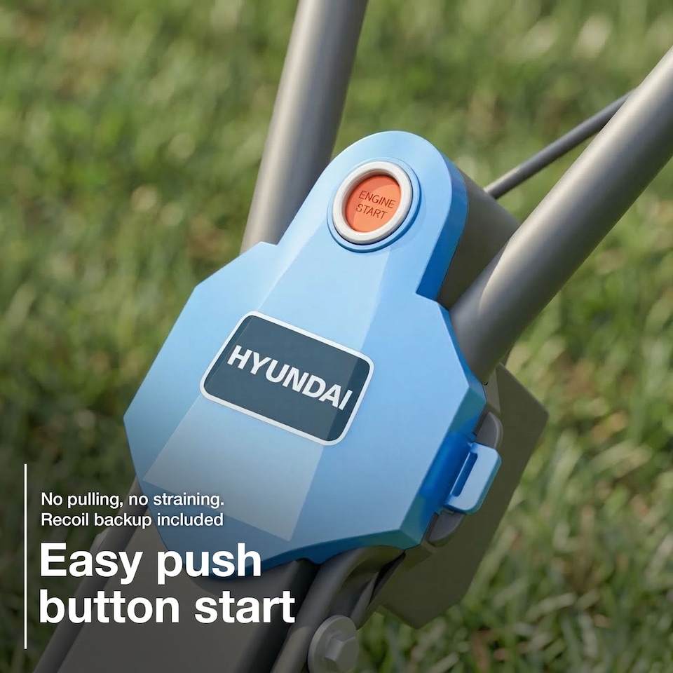 Hyundai 60cm 24 Inch Petrol Tiller, Electric Start, 173cc, 4 Blade