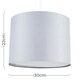 image 3 of ValueLights 3 Pack Modern Grey Drum Pendant Ceiling Light Shades With Diffusers