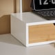 image 10 of SoBuy Monitor Stand with 3 Bamboo Drawers, White, 23.6x8.7x4.3 inches, 4.65 kg - BBF11-WN