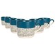 image 1 of Nicola Spring Ceramic Dipped Dash Coffee Mugs - 475ml - Blue - Pack of 6 | Blue | Blue | 6