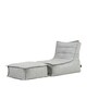 image 1 of icon Dolce Indoor Outdoor Bean Bag Lounger and Footstool Grey Patio Chairs Grey