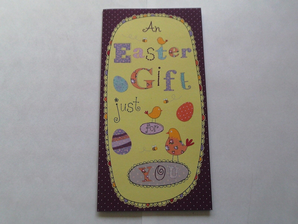 image 1 of Easter Money Wallet Open Gift Greeting Card Present