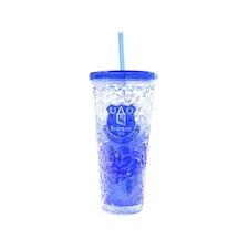 Everton FC Crest 600ml Freezer Cup With Straw - Blue - One Size