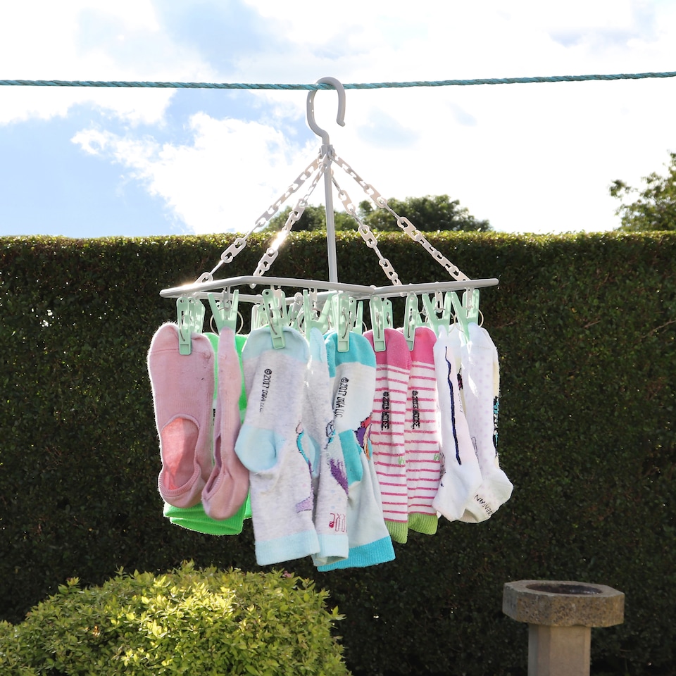 image 1 of JVL Folding Sock Dryer with 20 Pegs