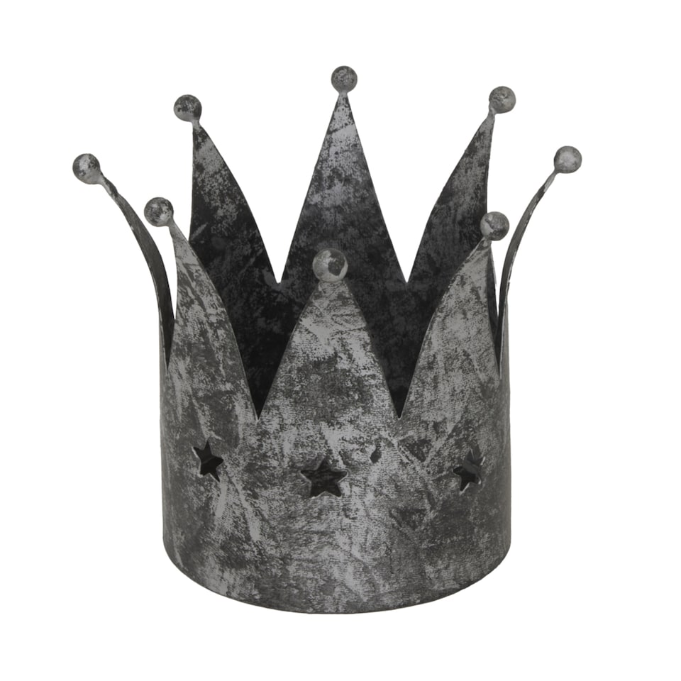 image 1 of Hill Interiors Antique Crown Candle Holder | Silver | Silver | One Size | 1