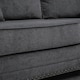 image 6 of HOMCOM Fabric Sofa 3 Seater Sofa for Living Room w/ Throw Pillow Grey