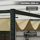 image 3 of Outsunny 4m x 3m Metal Pergola Gazebo Patio Sunshelter Canopy