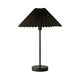 image 8 of ValueLights Akira Black Pleat Shade Table Lamp & Bulb | Black
