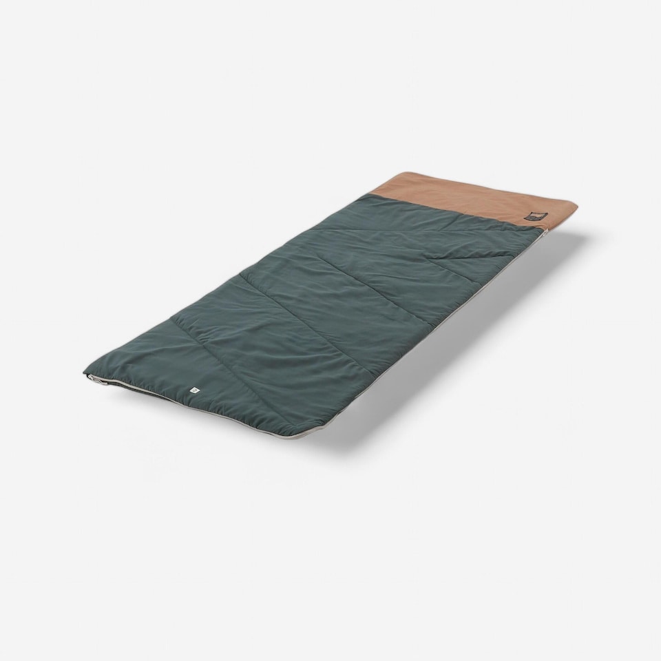 image 1 of Decathlon Camping Sleeping Bag 20°C in cotton, Ultim Comfort - Khaki