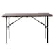 image 8 of Oypla 4ft 1.2m Folding Heavy Duty Outdoor Rattan Trestle Party Garden Table Brown