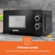 image 7 of GEEPAS 1.7L Digital Electric Kettle 2 Slice Bread Toaster & Microwave Kitchen Combo Set Black