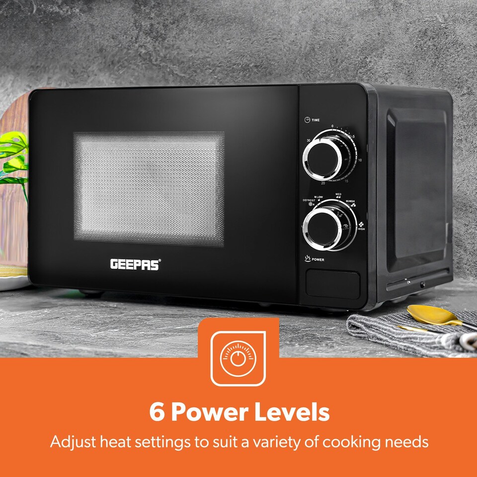 image 1 of GEEPAS 1.7L Digital Electric Kettle 2 Slice Bread Toaster & Microwave Kitchen Combo Set Black