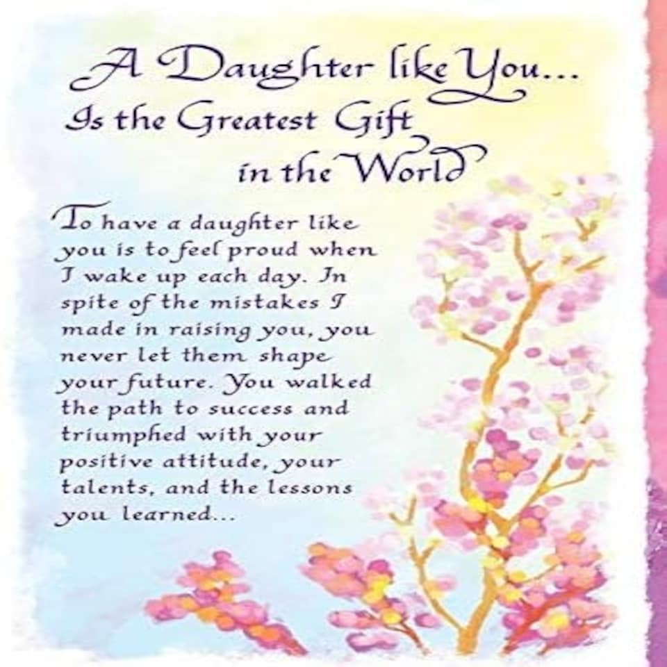 image 1 of A Daughter Like You Open Greeting Card