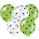 image 1 of Assorted Green & White 3D Football Biodegradable Latex Balloons 30cm / 12 in - Pack of 5