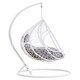 image 2 of Interiors by Premier Cut Out Sides White Hanging Chair with Round Base, Comfortable Seating Swing Chair, Easy to Clean Chair